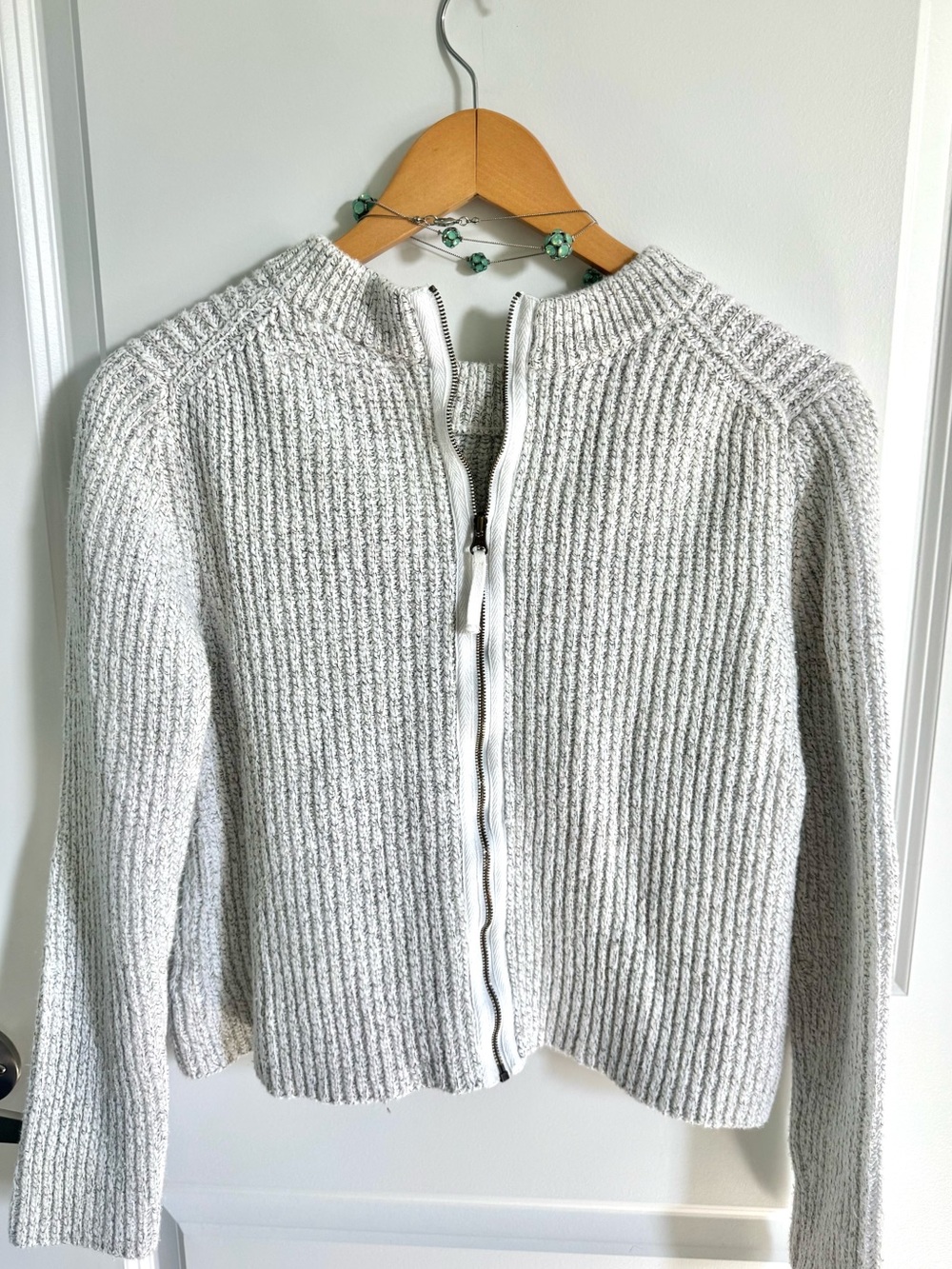 Carve Designs Cream Ribbed Crewneck Sweater